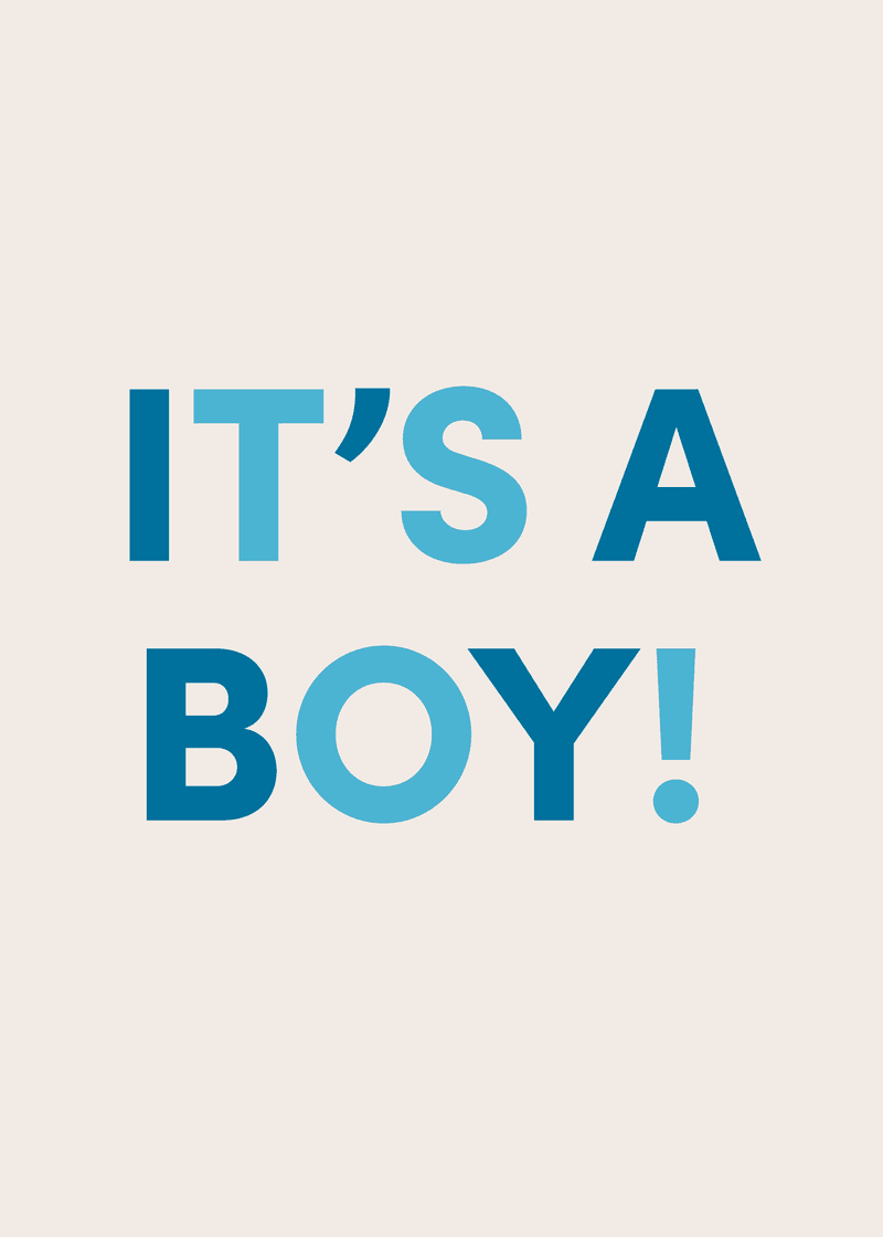 It's A Boy Greeting Card H9