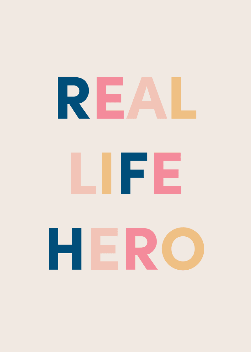 Real Life Hero Greeting Card B4