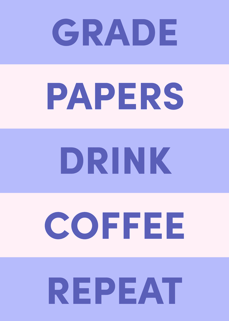 Grade Papers Greeting Card Z6