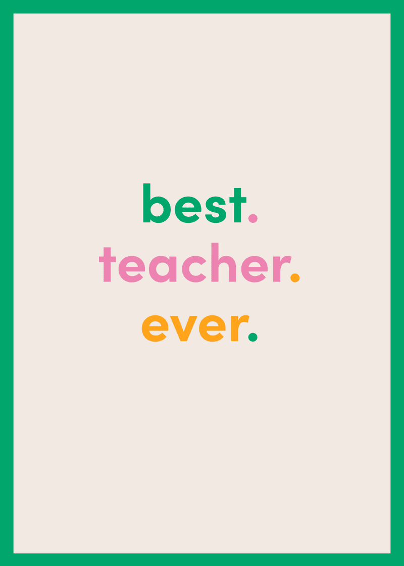 Best Teacher Ever Greeting Card Q0