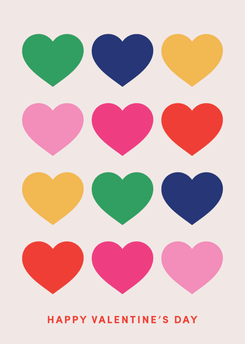 Hearts Greeting Card O1