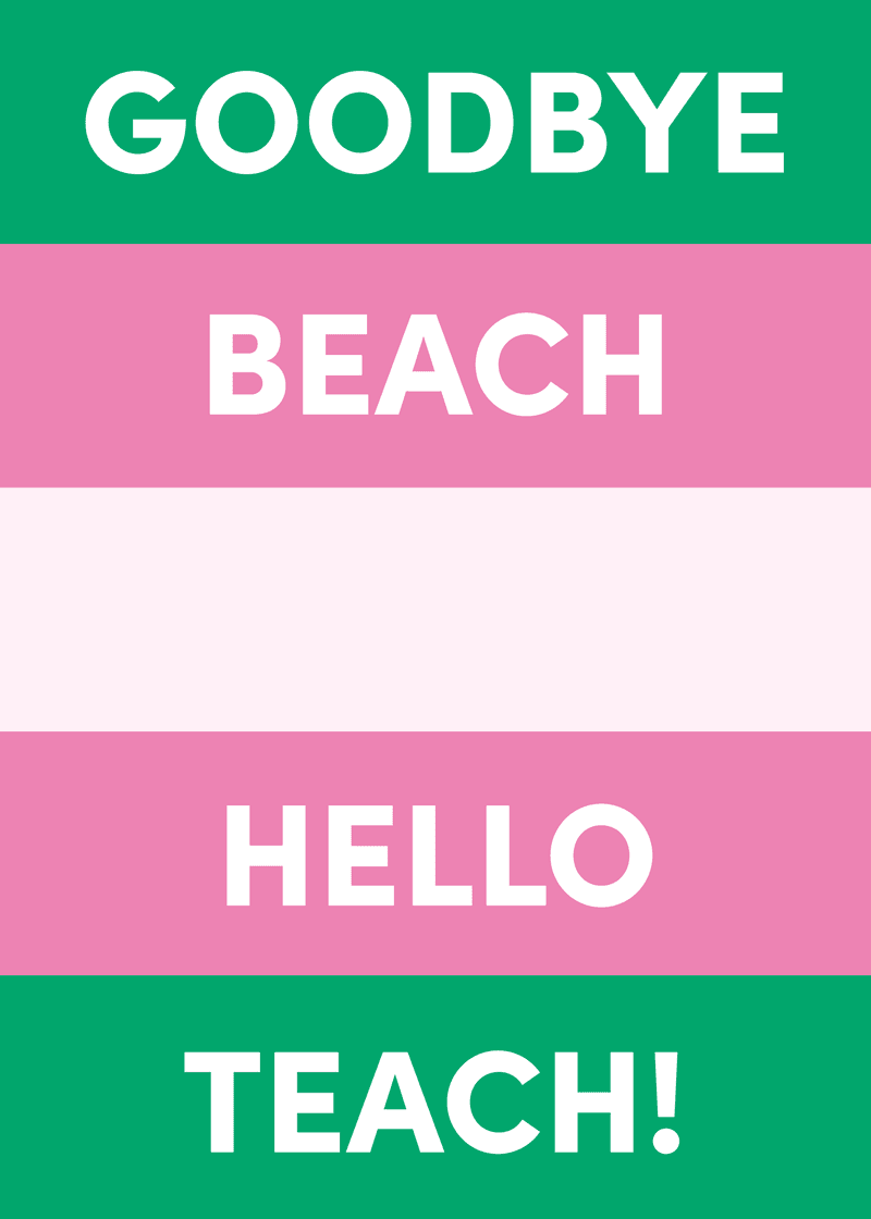 Hello Teach Greeting Card R8