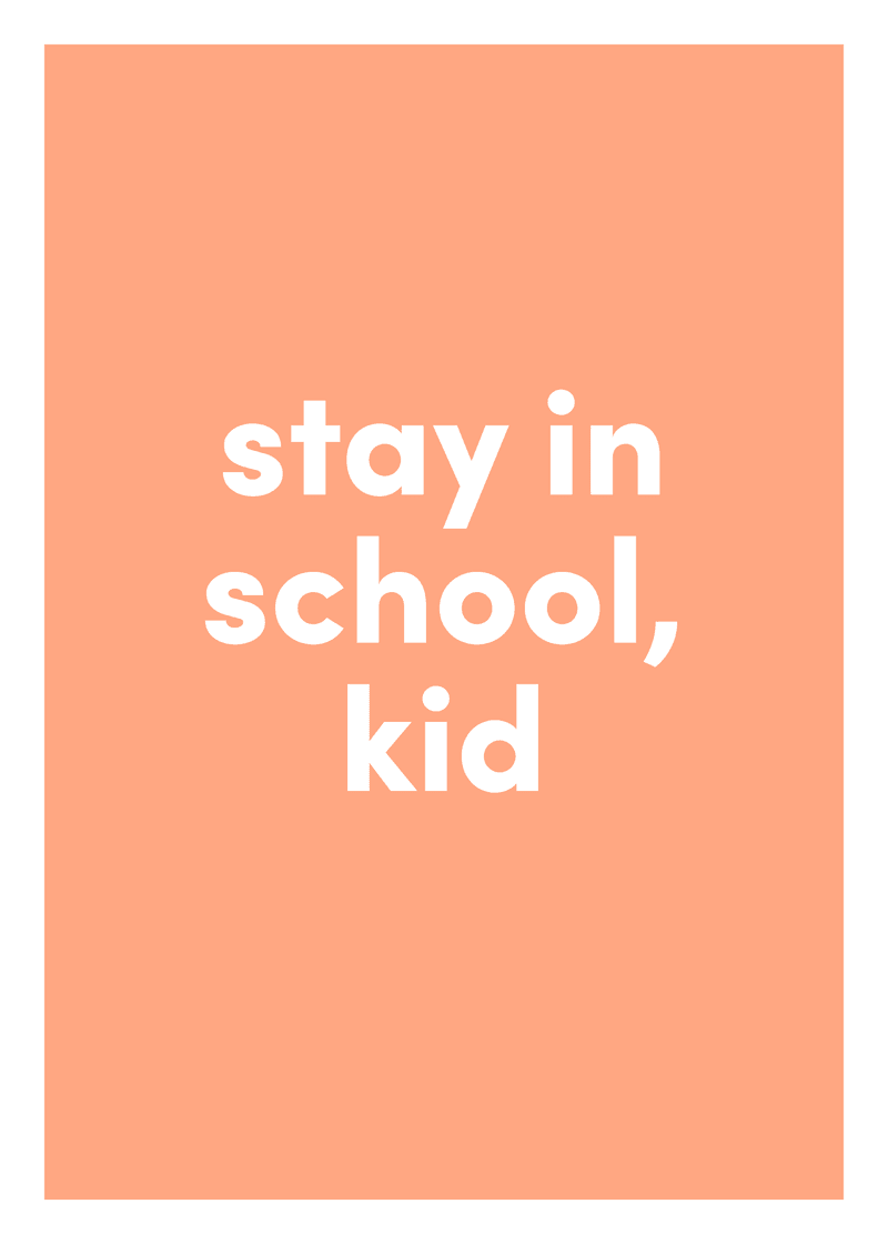 Stay in School Greeting Card M0