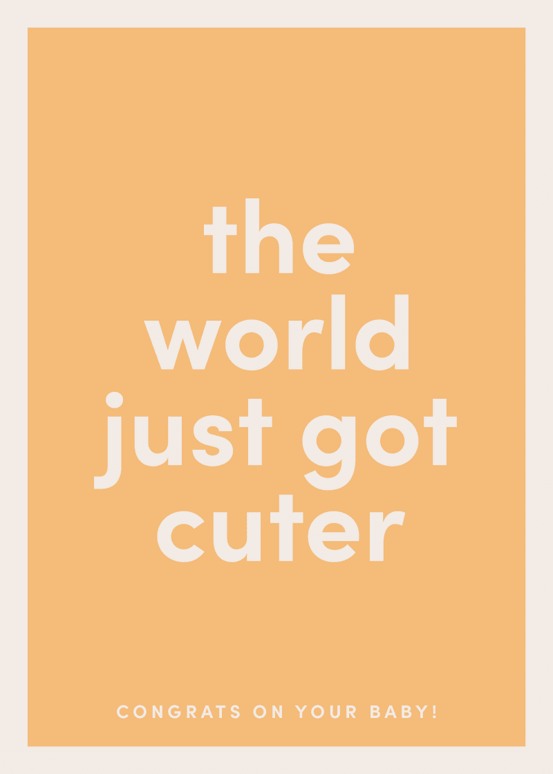 World Just Got Cuter Greeting Card N7