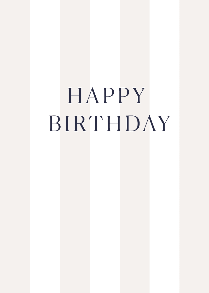 Happy Birthday Stripes Greeting Card M5