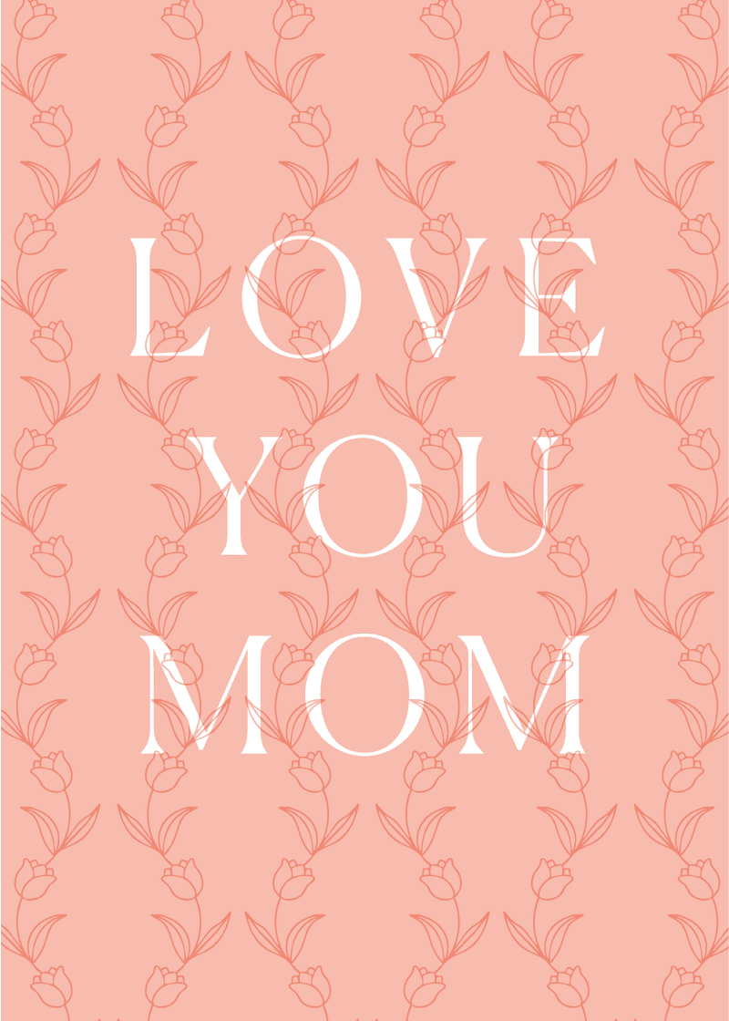 Love You Mom Greeting Card X0
