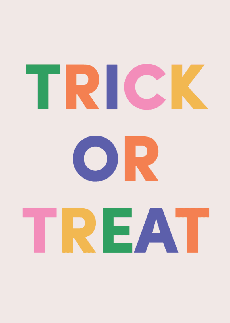 Trick or Treat Greeting Card X9