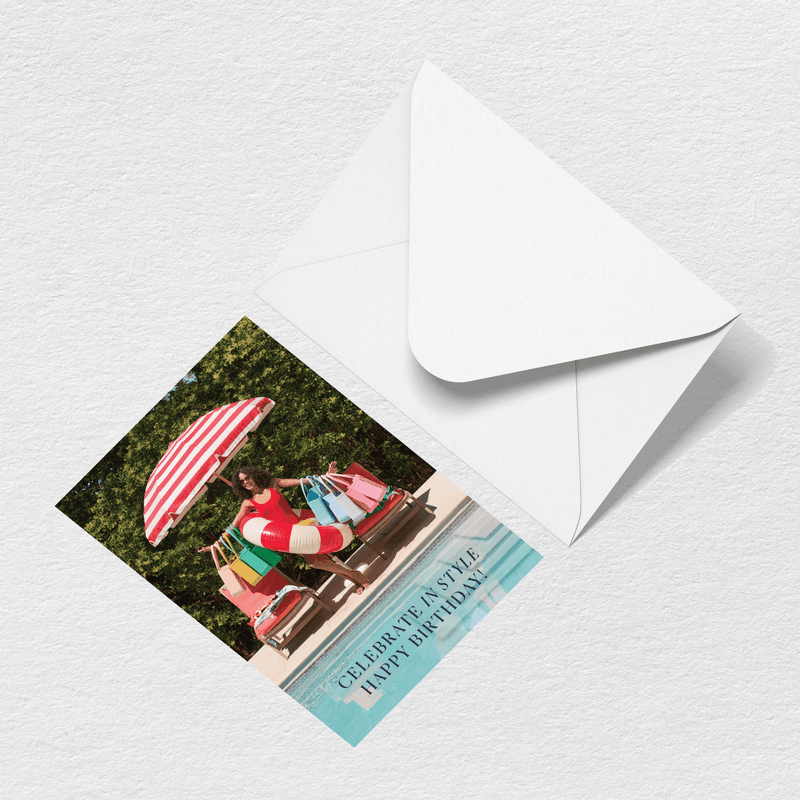 Happy Birthday Umbrella Greeting Card P2