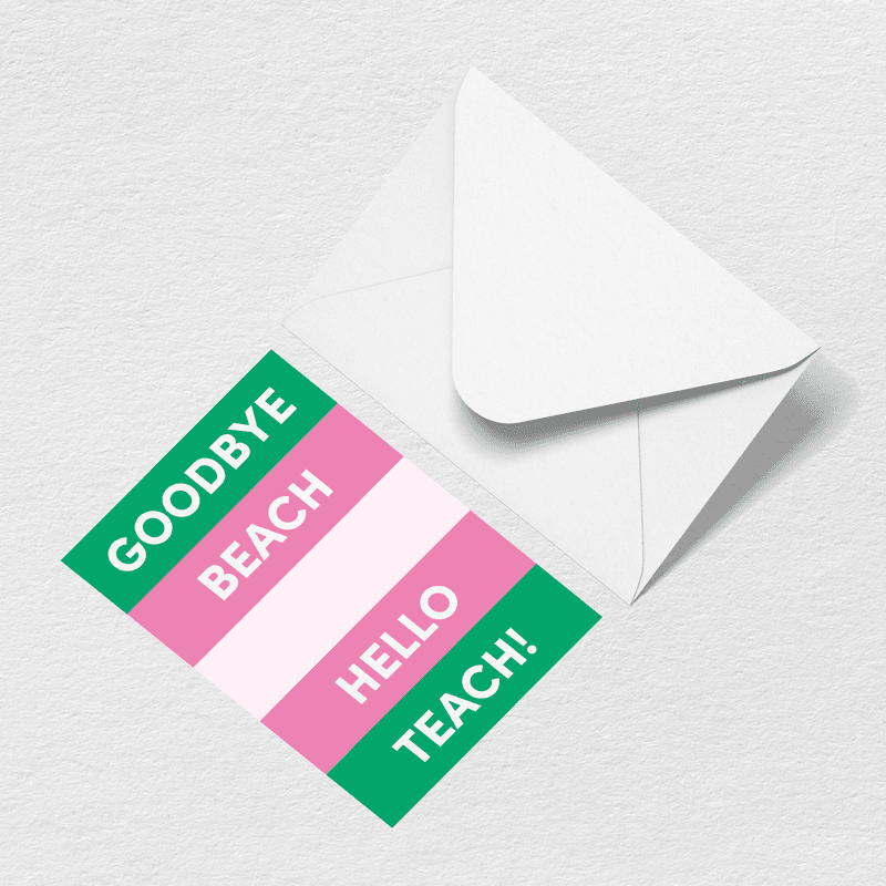 Hello Teach Greeting Card R8