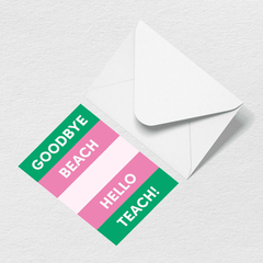 Hello Teach Greeting Card R8