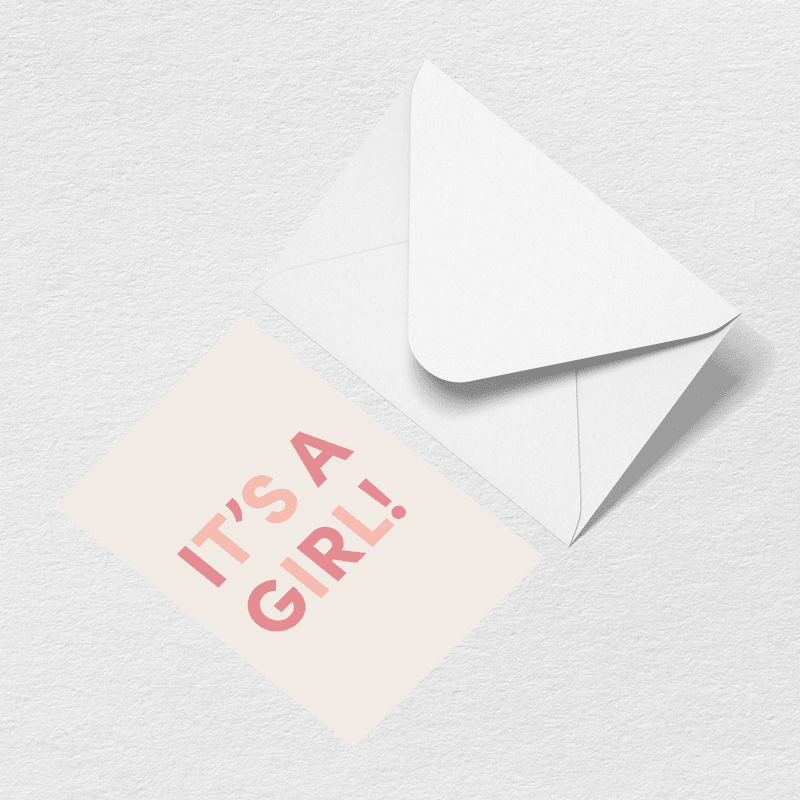 It's A Girl Greeting Card O6