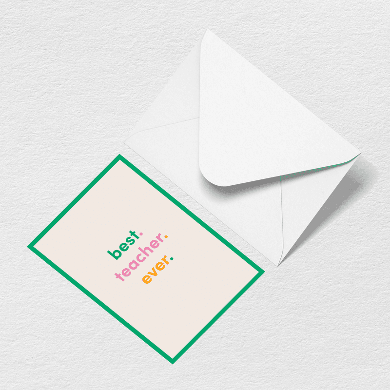 Best Teacher Ever Greeting Card Q0