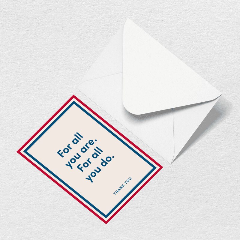 Thank You For All You Do Greeting Card I5