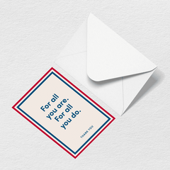 Thank You For All You Do Greeting Card I5