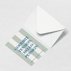 Hello Pension Greeting Card T3