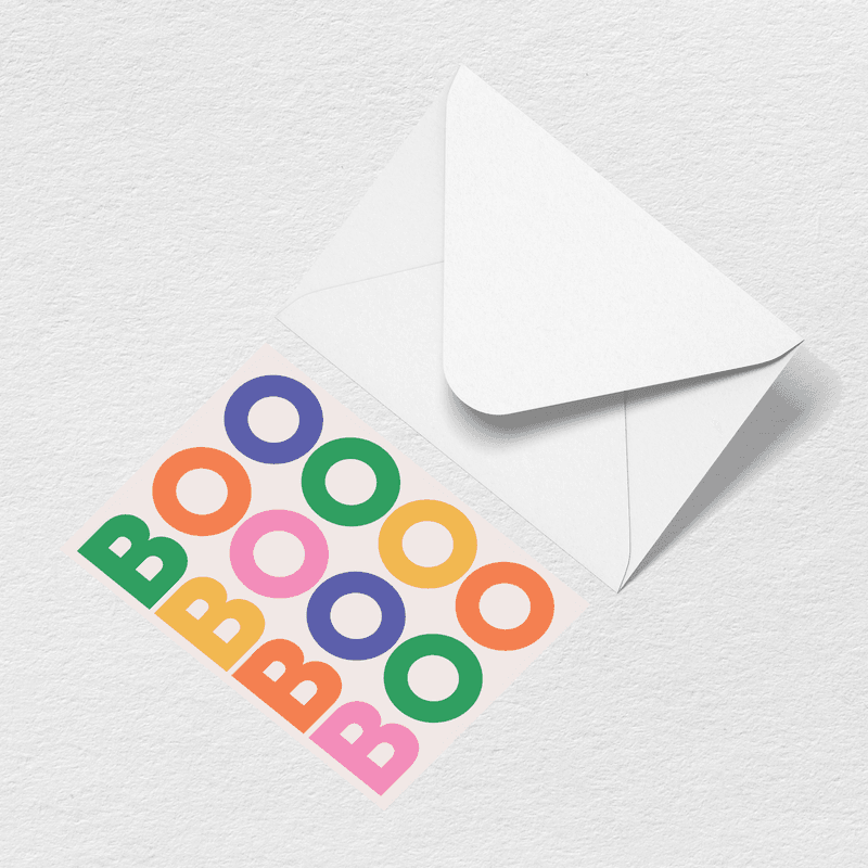 Boo Greeting Card D2