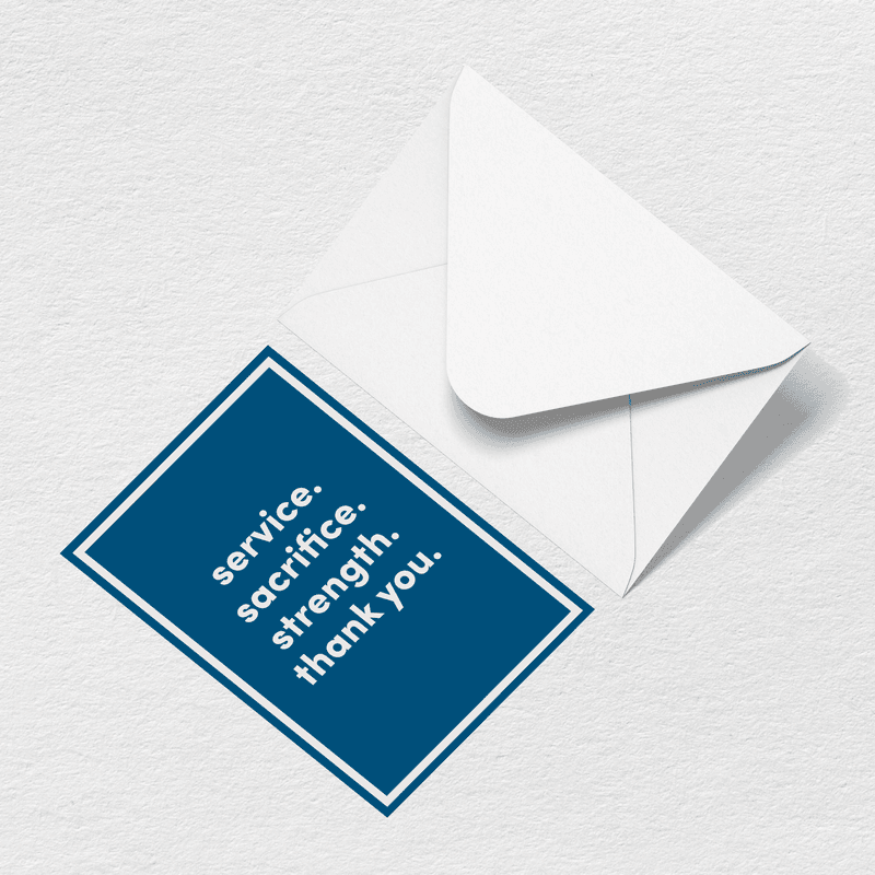 Thank You For Your Sacrifice Greeting Card F6